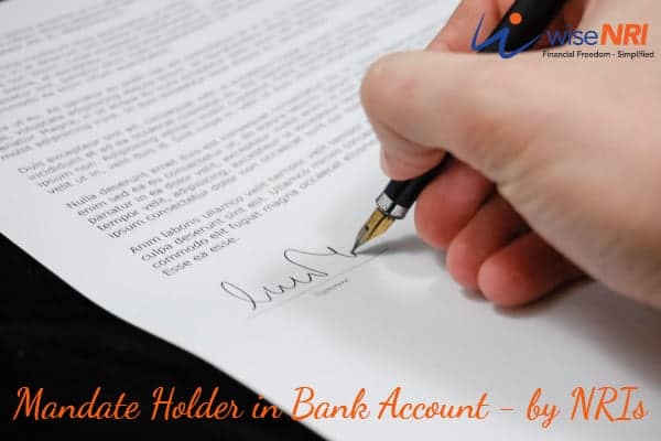 mandate holder in bank account