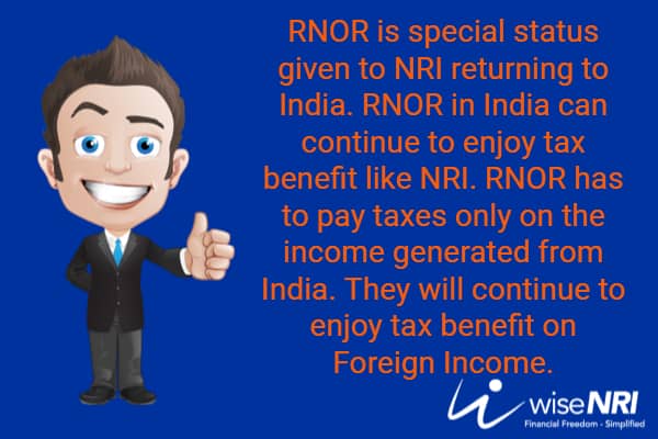 what is RNOR resident but not ordinary resident