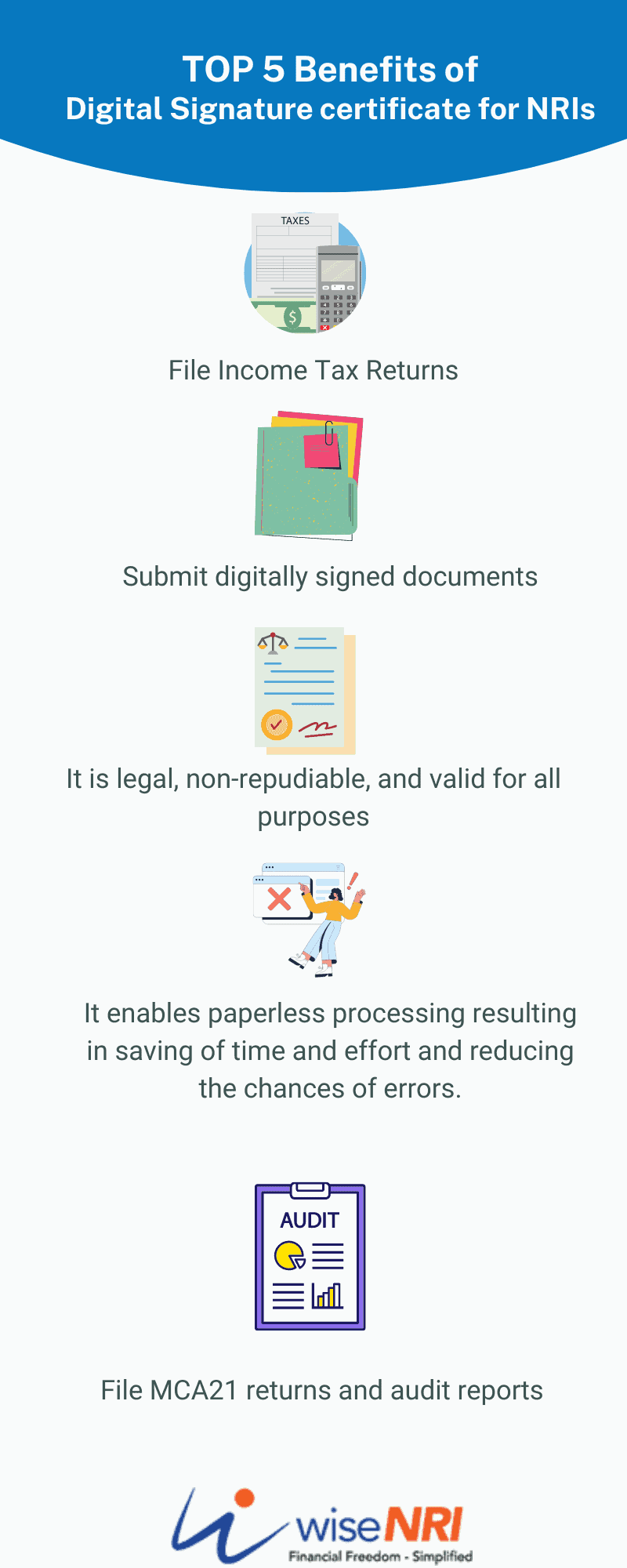 Benefits of Digital Signature certificate for NRIs